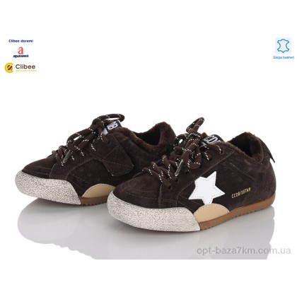 Кроссовки детские "Clibee-Doremi" B72001 brown фліс, (р.р. 27-30), Китай, от 4 шт. Кроссовки детские "Clibee-Doremi" B72001 brown фліс, (р.р. 27-30), Китай, от 4 шт.