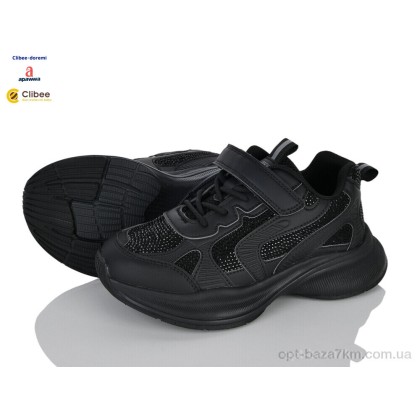 Кроссовки детские "Clibee-Doremi" G1815 black, (р.р. 32-37), Китай, от 8 шт. Кроссовки детские "Clibee-Doremi" G1815 black, (р.р. 32-37), Китай, от 8 шт.