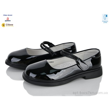 Туфлі дитячі "Clibee-Doremi" G0953 black, (р.р. 30-35), Китай, від 8 шт.