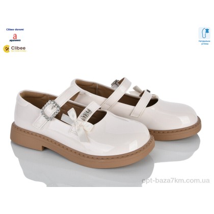 Туфлі дитячі "Clibee-Doremi" A8160 beige, (р.р. 30-35), Китай, від 8 шт.