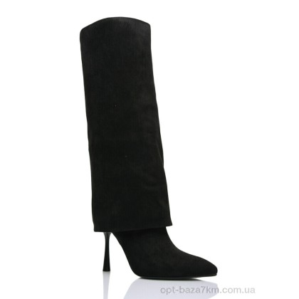 Сапоги женские "Violeta" V005-16-3 black, (р.р. 36-41), Китай, от 8 шт.