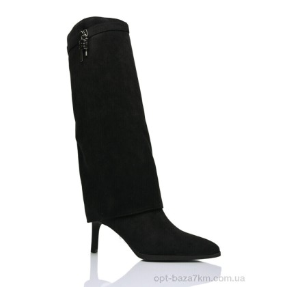 Сапоги женские "Violeta" V005-24-3 black, (р.р. 36-41), Китай, от 8 шт.