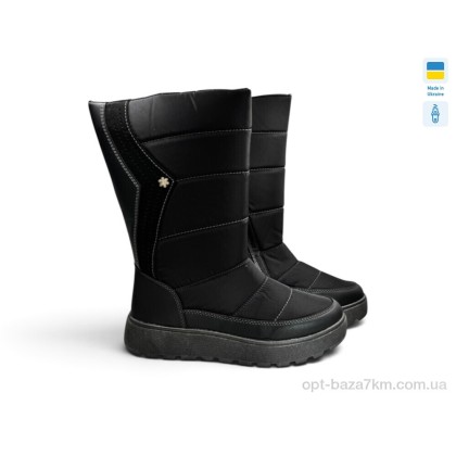 Дутики женские "Rai shoes" 1601 чорний, (р.р. 37-41), Украина, от 6 шт.