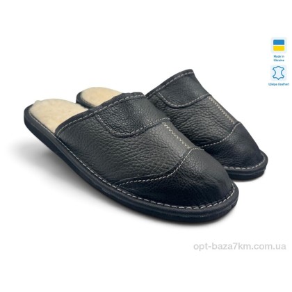 Тапки мужские "Rai shoes" 002-1 чорно-синій, (р.р. 41-45), Украина, от 6 шт.