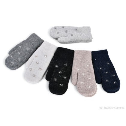 Рукавички жіночі "Королева" D1026 mix, (р.р. One size), Китай, від 12 шт.