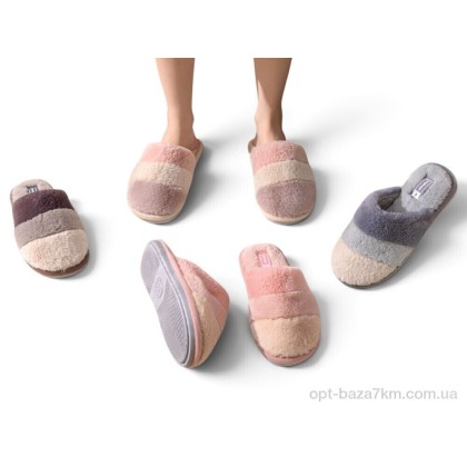 Тапки женские "Rai shoes" MD8692 mix, (р.р. 36-41), Румыния, от 12 шт.