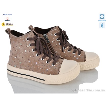 Ботинки детские "Clibee-Doremi" A2128 brown, (р.р. 31-37), Китай, от 7 шт. Ботинки детские "Clibee-Doremi" A2128 brown, (р.р. 31-37), Китай, от 7 шт.