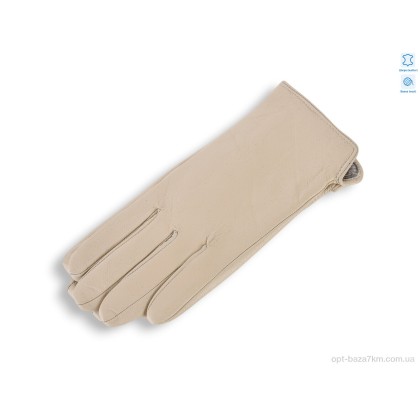 Рукавички жіночі "Королева" G3-01Ж шкіра вовна beige, (р.р. 6,5-8,5), Китай, від 10 шт.
