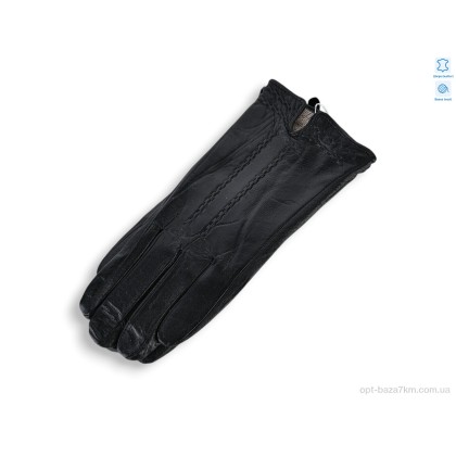 Рукавички жіночі "Королева" G7-803Ж шкіра вовна black, (р.р. 6,5-8,5), Китай, від 10 шт.