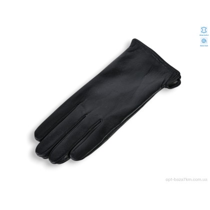 Рукавички жіночі "Королева" G7-805Ж шкіра вовна black, (р.р. 6,5-8,5), Китай, від 10 шт.