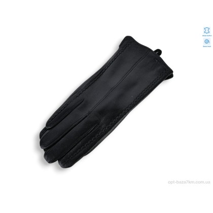 Рукавички жіночі "Королева" G7-807Ж шкіра вовна black, (р.р. 6,5-8,5), Китай, від 10 шт.