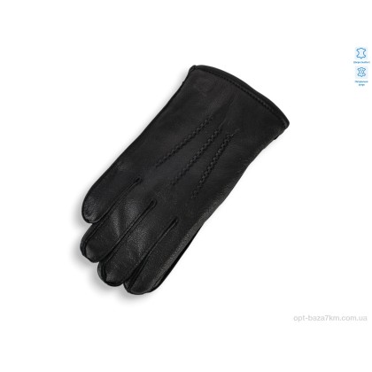 Чоловічі рукавиці "Королева" BM0539М шкіра оленя хутро black, (р.р. 11-13), Китай, від 10 шт.