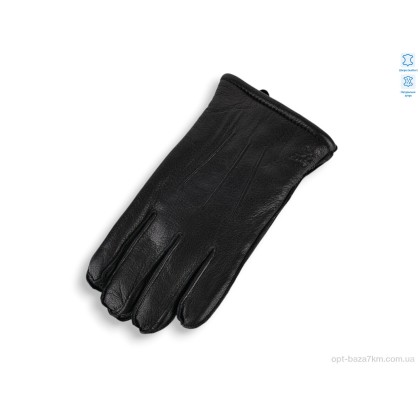 Чоловічі рукавиці "Королева" BM0542М шкіра оленя хутро black, (р.р. 11-13), Китай, від 10 шт.