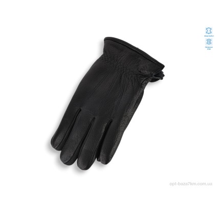 Чоловічі рукавиці "Королева" GN09-04М шкіра оленя подвійне хутро black, (р.р. 11-13), Китай, від 10 шт.