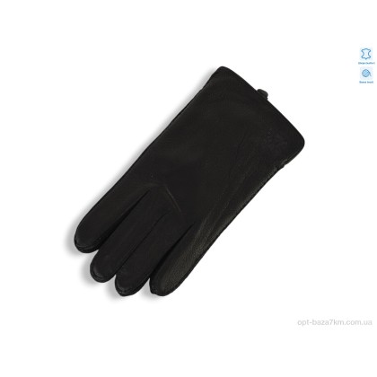 Чоловічі рукавиці "Королева" SF01 шкіра оленя хутро black, (р.р. 11-13), Китай, від 10 шт.