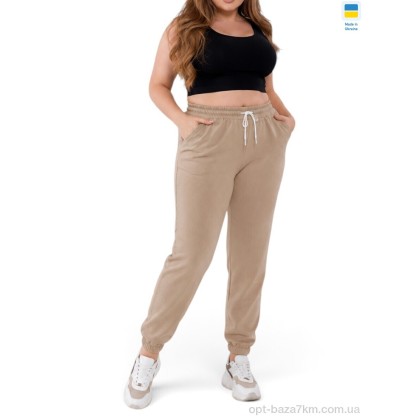 Спортивные брюки "Margo" 10023 беж, (р.р. 2XL-5XL), Украина, от 4 шт.