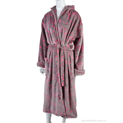 Халат жіночий "Textile" X2 grey, (р.р. XL-3XL), Китай, від 3 шт. Халат жіночий "Textile" X2 grey, (р.р. XL-3XL), Китай, від 3 шт.