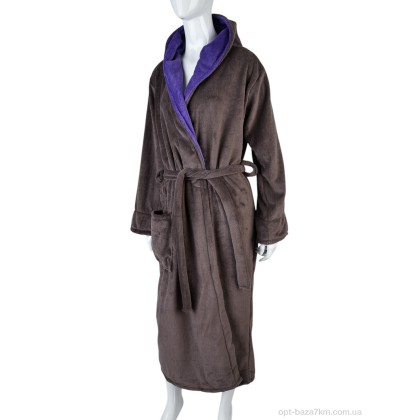Халат жіночий "Textile" X18 brown, (р.р. XL-3XL), Китай, від 3 шт. Халат жіночий "Textile" X18 brown, (р.р. XL-3XL), Китай, від 3 шт.