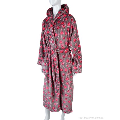Халат жіночий "Textile" X20 brown, (р.р. XL-3XL), Китай, від 3 шт. Халат жіночий "Textile" X20 brown, (р.р. XL-3XL), Китай, від 3 шт.