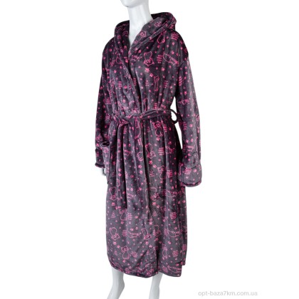 Халат жіночий "Textile" X21 grey, (р.р. XL-3XL), Китай, від 3 шт. Халат жіночий "Textile" X21 grey, (р.р. XL-3XL), Китай, від 3 шт.