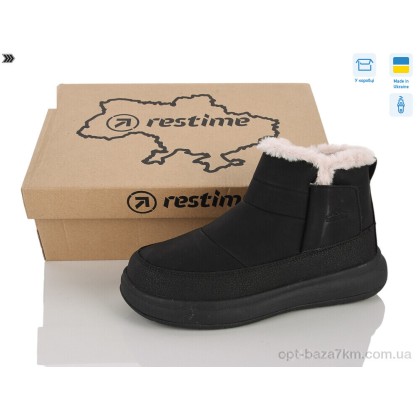 Ботинки женские "Restime" AWZ26808 black, (р.р. 36-40), Украина, от 8 шт.