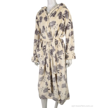 Халат жіночий "Textile" X30 beige, (р.р. XL-3XL), Китай, від 3 шт. Халат жіночий "Textile" X30 beige, (р.р. XL-3XL), Китай, від 3 шт.