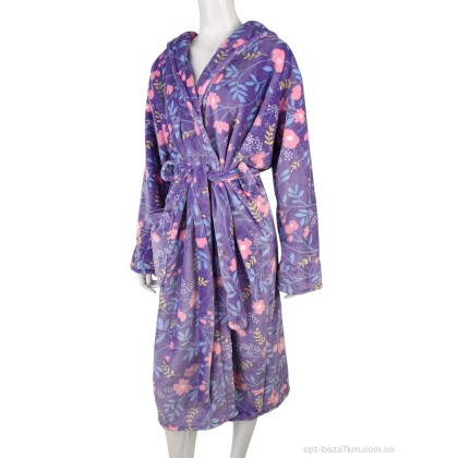Халат жіночий "Textile" X32 violet, (р.р. XL-3XL), Китай, від 3 шт. Халат жіночий "Textile" X32 violet, (р.р. XL-3XL), Китай, від 3 шт.