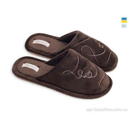 Тапки жіночі "Rai shoes" TD7102 Ch шоколадний, (р.р. 37-41), Україна, від 8 шт.