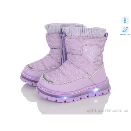 Ботинки детские "Clibee-ShoSho" D6915P-1 purple LED, (р.р. 22-27), Китай, от 6 шт. Ботинки детские "Clibee-ShoSho" D6915P-1 purple LED, (р.р. 22-27), Китай, от 6 шт.