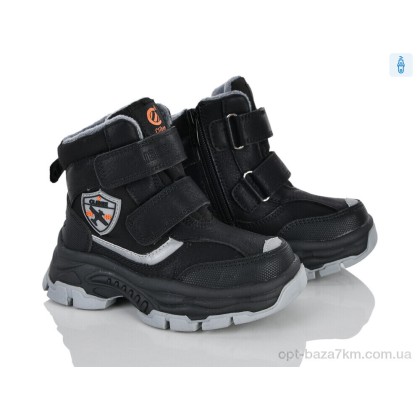 Ботинки детские "Clibee-ShoSho" HB396 black-orange, (р.р. 26-31), Китай, от 6 шт.