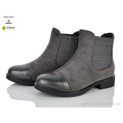 Ботинки детские "Clibee-Doremi" ABQ69-1 grey фліс, (р.р. 32-37), Китай, от 8 шт.