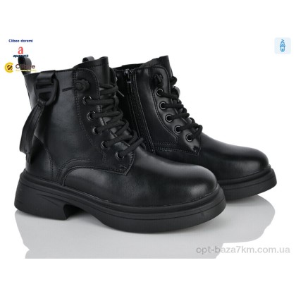 Ботинки детские "Clibee-Doremi" ABD1053 black, (р.р. 32-37), Китай, от 8 шт.