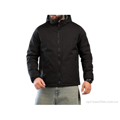 Куртка чоловіча "3033" BL26-X156 black двостороння, (р.р. M-3XL), Китай, від 5 шт.