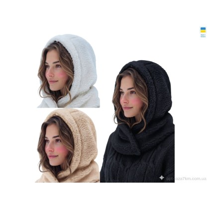 Шапка женская "Mabi" 1176 капор mix (барашек), (р.р. One size), Украина, от 4 шт.
