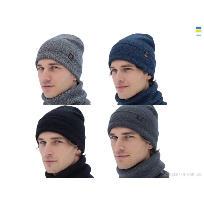 Шапка мужская "Mabi" 1177 набір шапка-баф mix, (р.р. One size), Украина, от 4 шт.