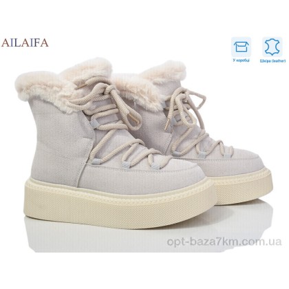 Уггі жіночі "Ailaifa" M021-1 grey-white, (р.р. 36-41), Китай, від 8 шт. Уггі жіночі "Ailaifa" M021-1 grey-white, (р.р. 36-41), Китай, від 8 шт.
