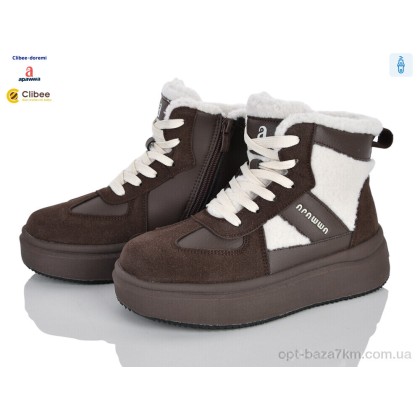 Черевики дитячі "Clibee-Doremi" AB0253 brown, (р.р. 33-38), Китай, від 8 шт. Черевики дитячі "Clibee-Doremi" AB0253 brown, (р.р. 33-38), Китай, від 8 шт.