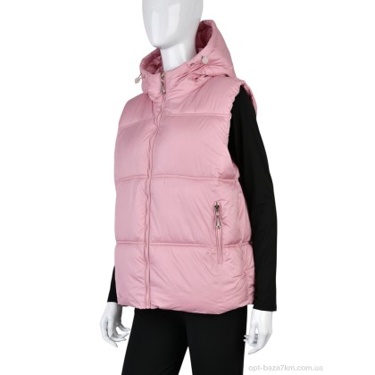Жилетка женская "Мир" 4603-28238 pink, (р.р. S-2XL), Китай, от 5 шт.
