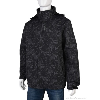 Куртка мужская "Мир" 4622-1 black, (р.р. L-4XL), Китай, от 5 шт.