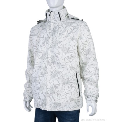 Куртка мужская "Мир" 4622-2 white, (р.р. L-4XL), Китай, от 5 шт.