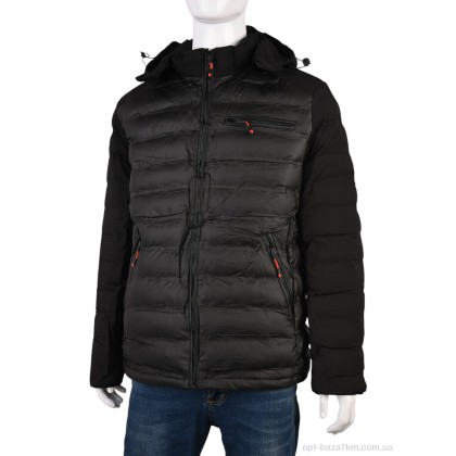 Куртка мужская "Мир" 4614-5838 black, (р.р. 48-56), Китай, от 5 шт.
