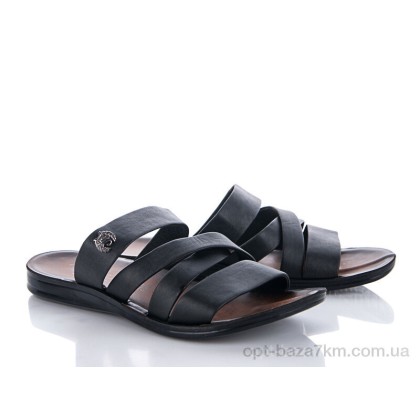 Шлепки мужские "Makers Shoes" 3535 черный, (р.р. 40-45), Китай, от 6 шт.