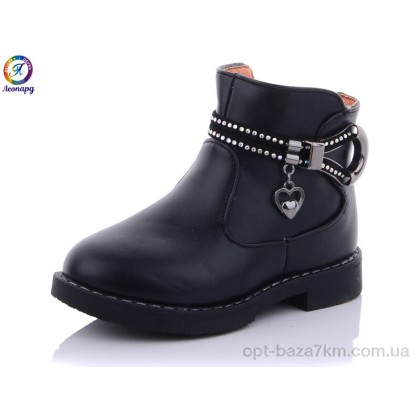 Черевики дитячі "Леопард" 6313 black, (р.р. 26-30), Китай, від 6 шт.