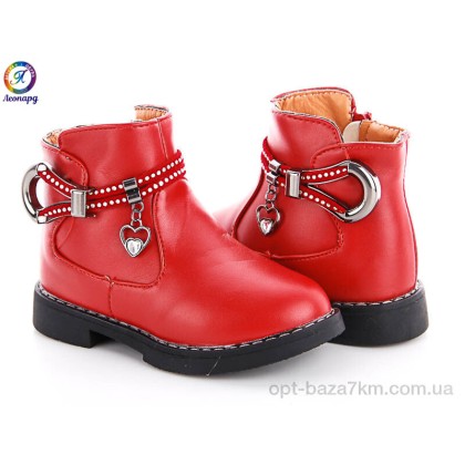 Черевики дитячі "Леопард" 6313 red, (р.р. 26-30), Китай, від 6 шт.