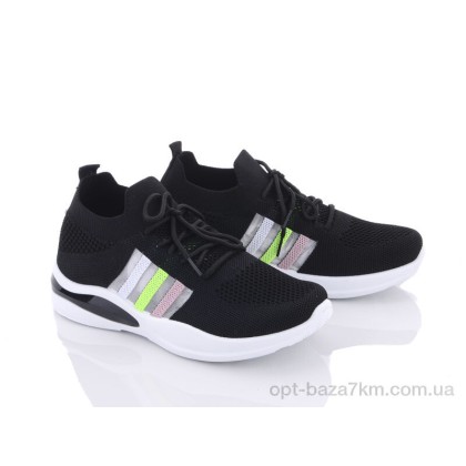 Кроссовки женские "Violeta" 45-74 black, (р.р. 36-41), Китай, от 8 шт.