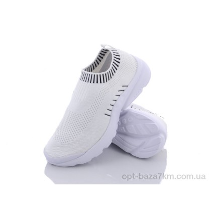 Кроссовки женские "Violeta" 24-125 white-black, (р.р. 36-41), Китай, от 8 шт.