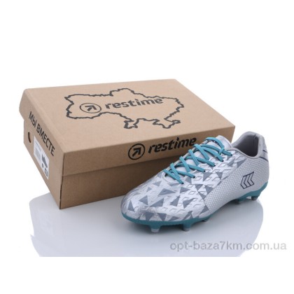 Футбольне взуття чоловіче "Restime" DMB21413-2 silver-cyan, (р.р. 41-45), Китай, від 8 шт. Футбольне взуття чоловіче "Restime" DMB21413-2 silver-cyan, (р.р. 41-45), Китай, від 8 шт.