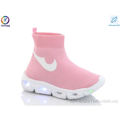 Кроссовки детские "Леопард" AX059-113A pink led, (р.р. 26-30), Китай, от 10 шт. Кроссовки детские "Леопард" AX059-113A pink led, (р.р. 26-30), Китай, от 10 шт.