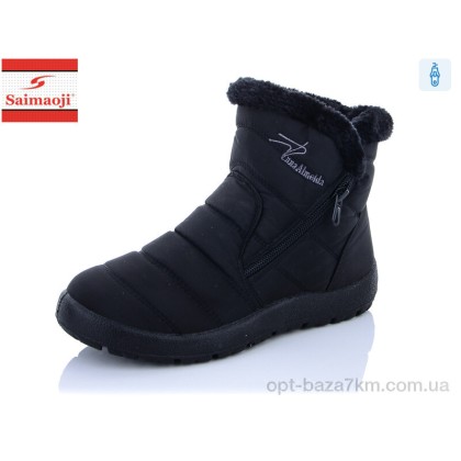 Ботинки женские "Saimaoji" д 8102-1 black, (р.р. 37-42), Китай, от 8 шт. Ботинки женские "Saimaoji" д 8102-1 black, (р.р. 37-42), Китай, от 8 шт.