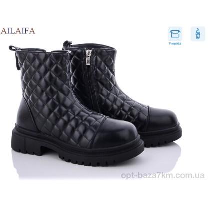 Ботинки женские "Ailaifa" W9 black, (р.р. 36-41), Китай, от 6 шт.